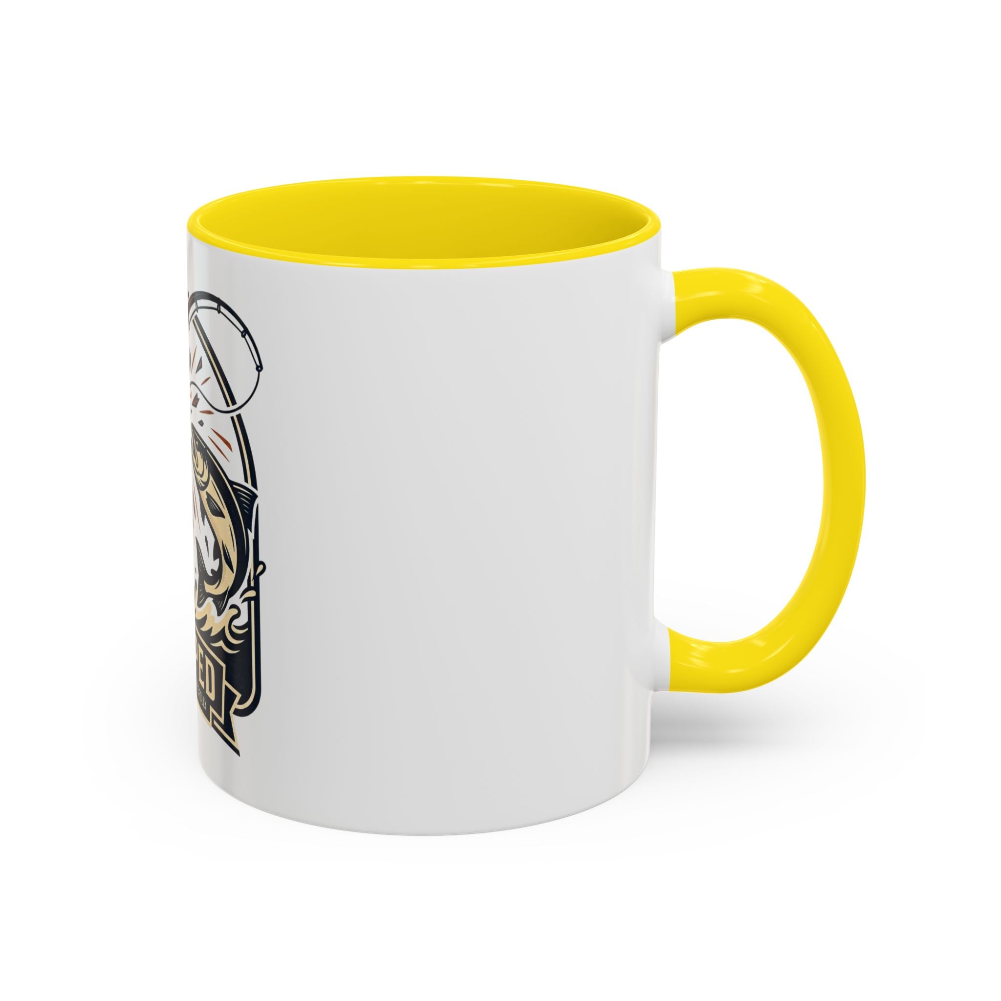 Fishing Coffee Mug — "Snapped" Lure & Bass Design, Fisherman Gift (11/15 oz)