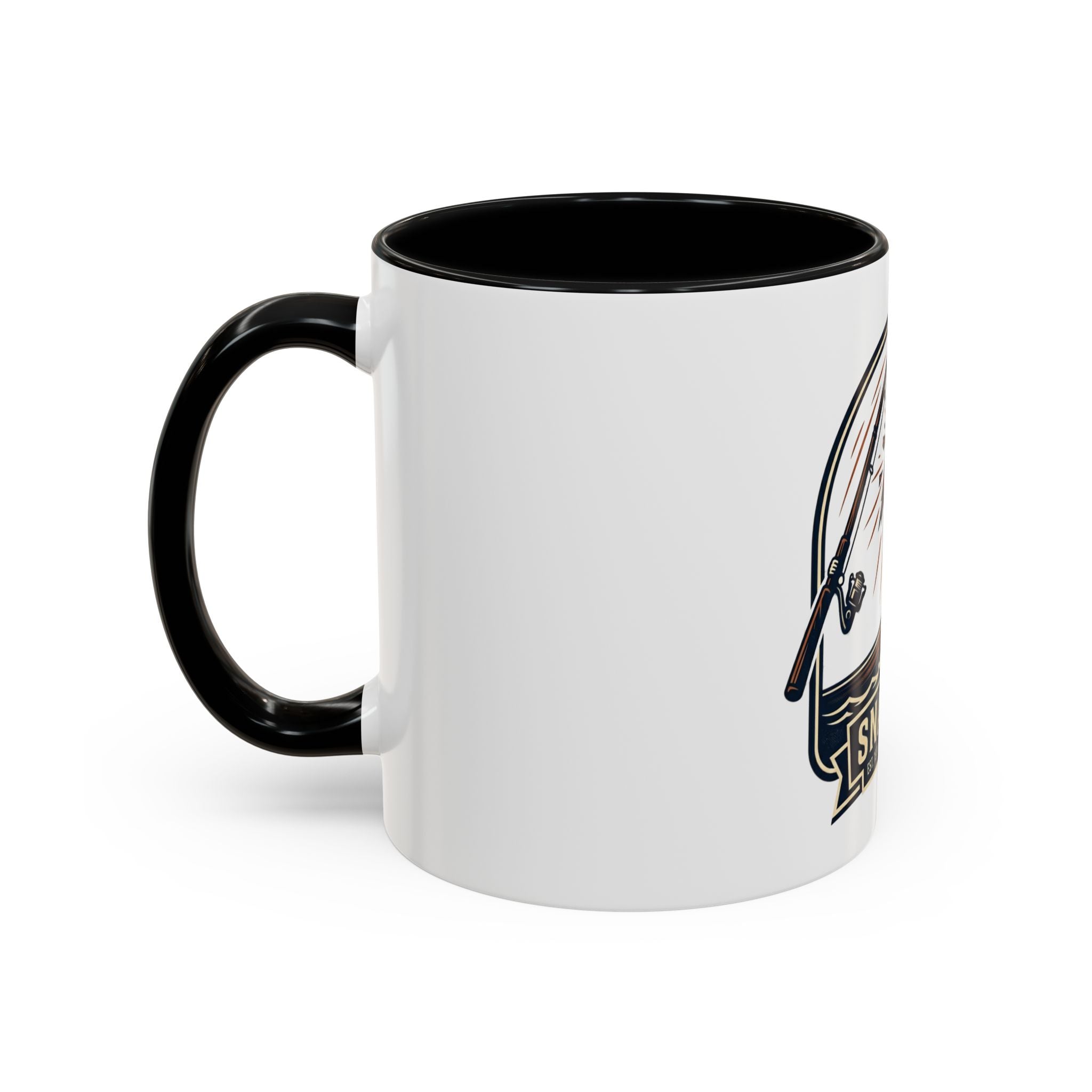 Fishing Coffee Mug — "Snapped" Lure & Bass Design, Fisherman Gift (11/15 oz)