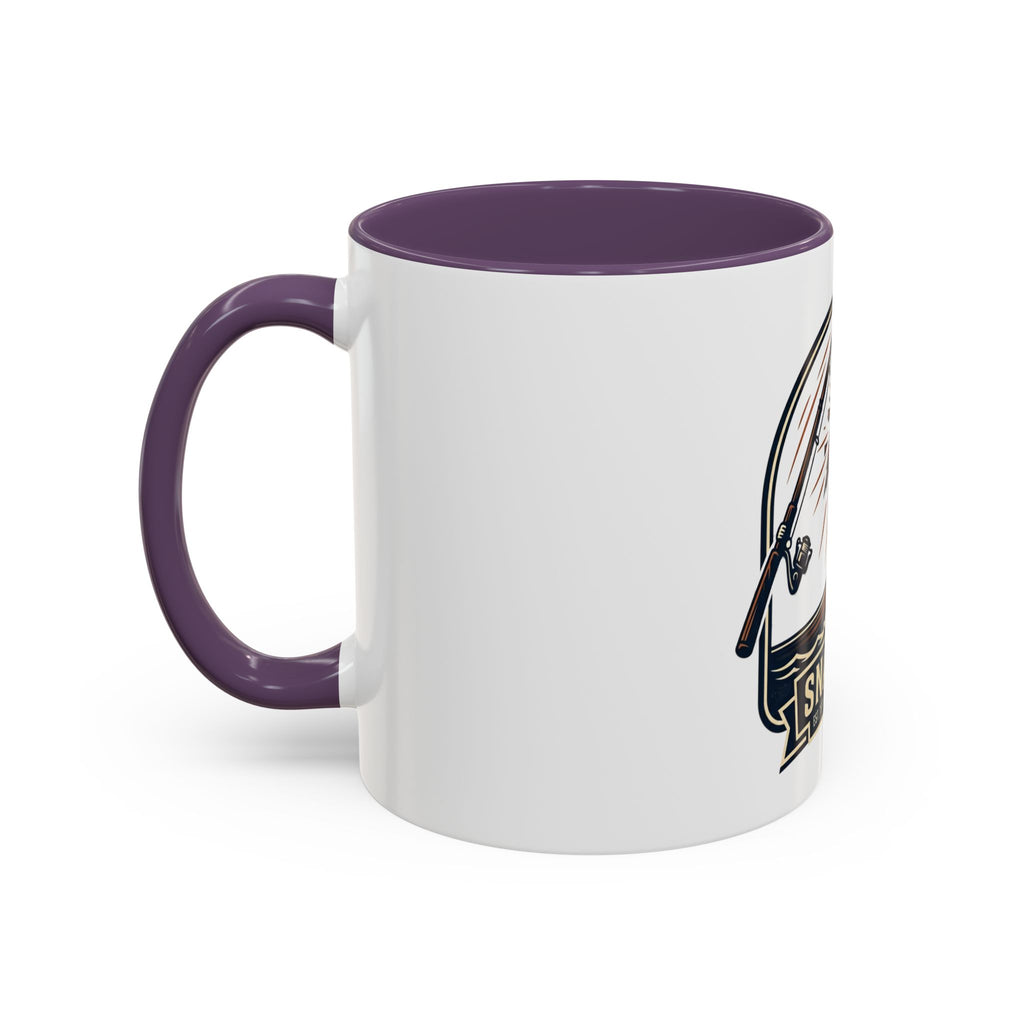 Fishing Coffee Mug — "Snapped" Lure & Bass Design, Fisherman Gift (11/15 oz)