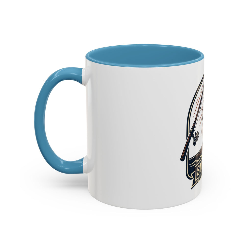 Fishing Coffee Mug — "Snapped" Lure & Bass Design, Fisherman Gift (11/15 oz)
