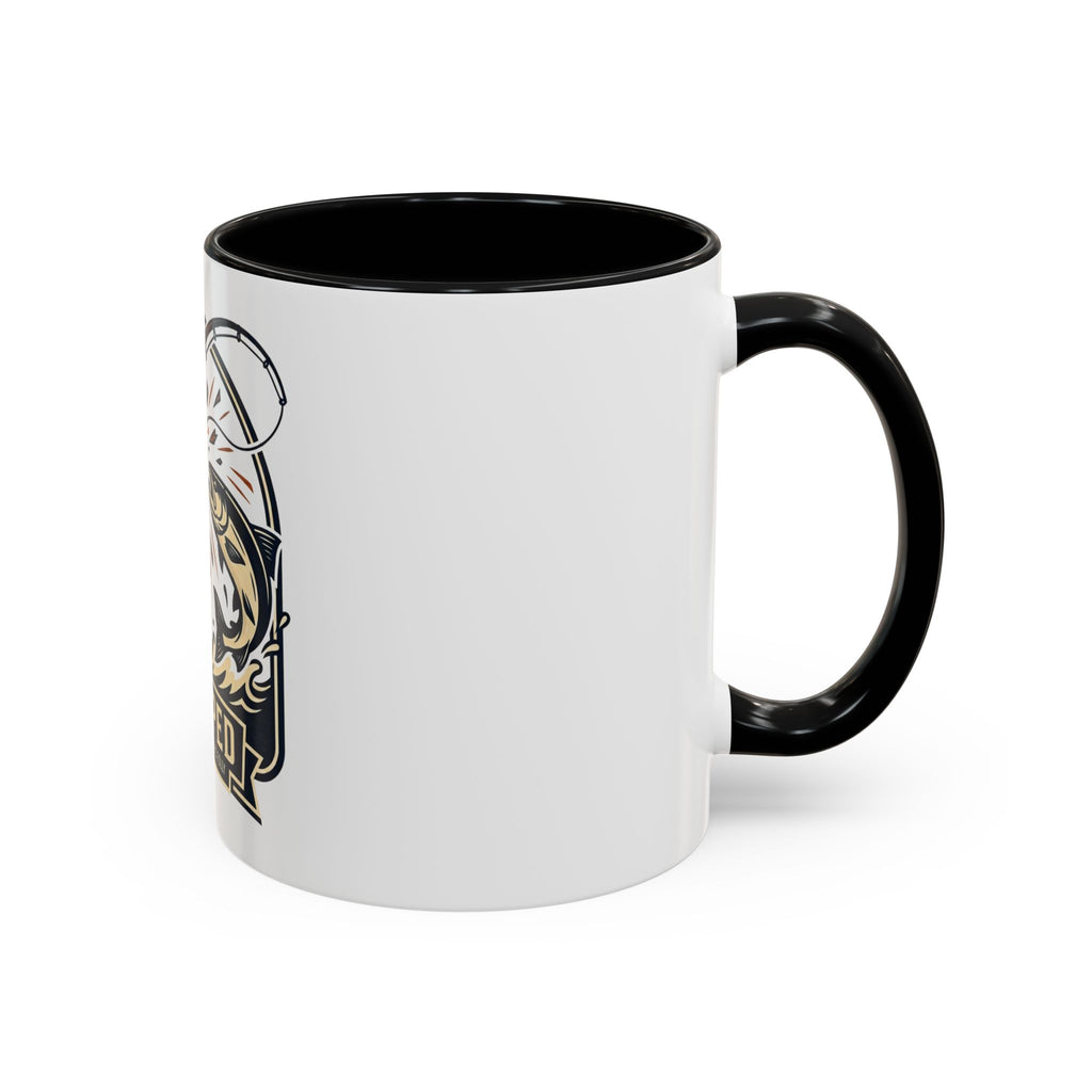 Fishing Coffee Mug — "Snapped" Lure & Bass Design, Fisherman Gift (11/15 oz)