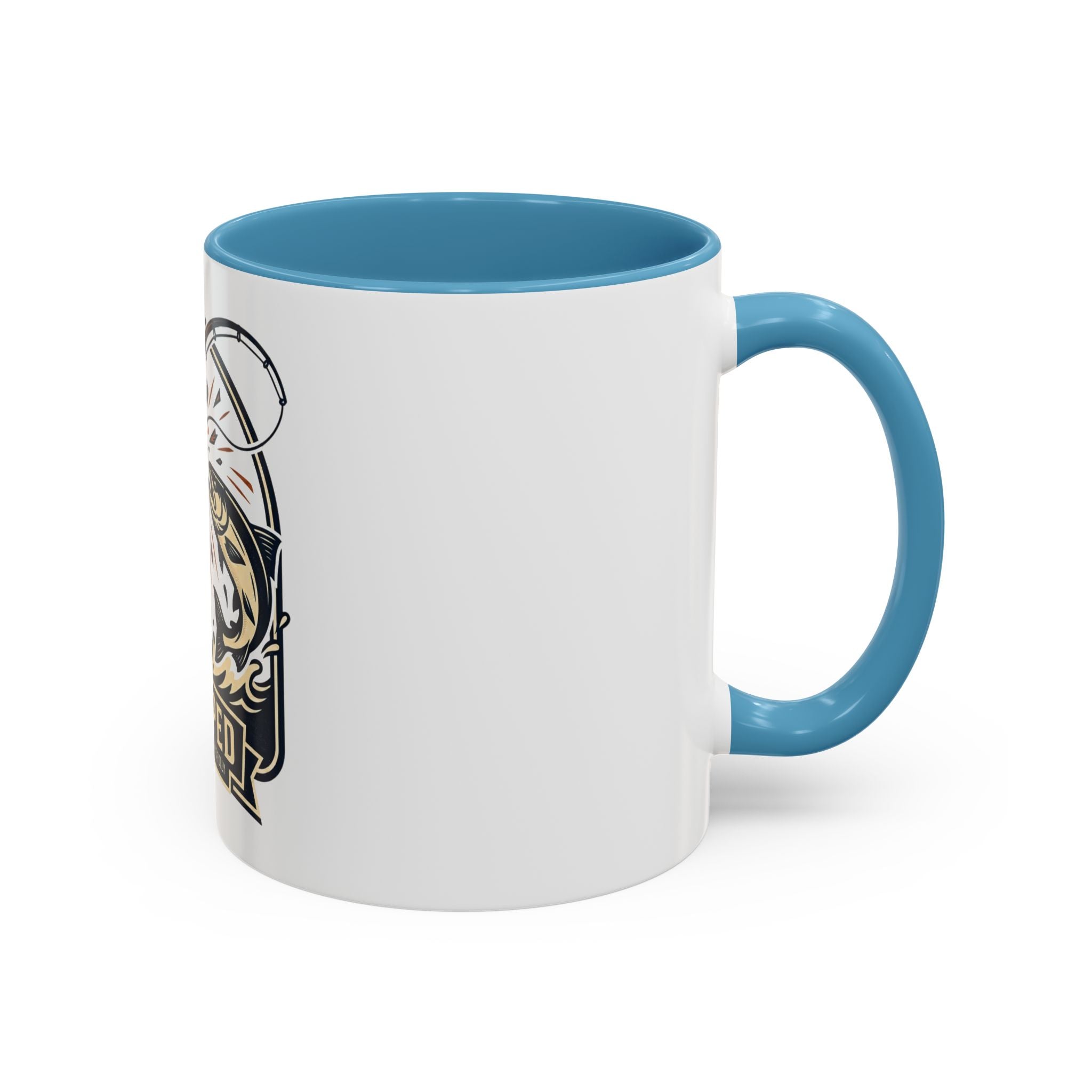 Fishing Coffee Mug — "Snapped" Lure & Bass Design, Fisherman Gift (11/15 oz)