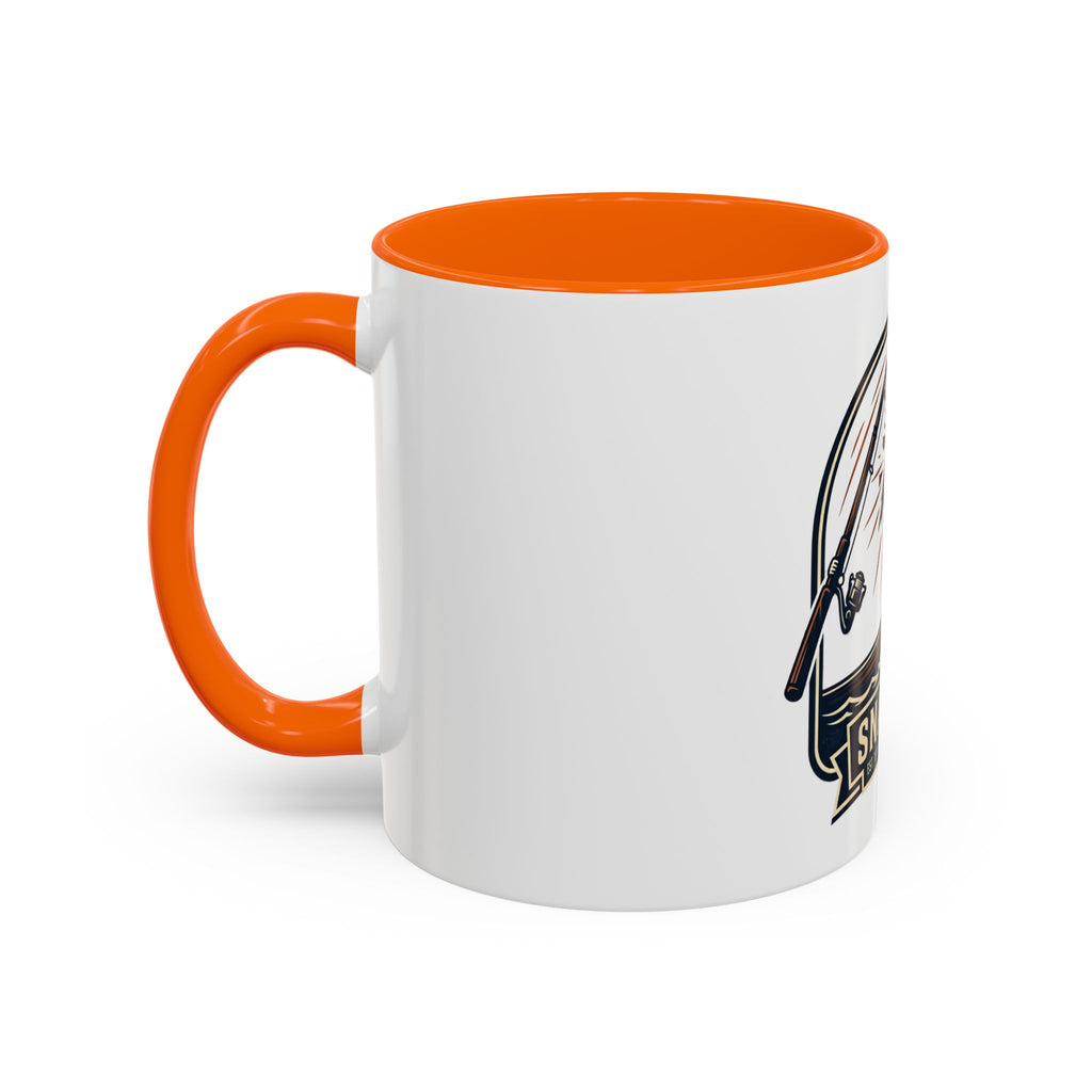 Fishing Coffee Mug — "Snapped" Lure & Bass Design, Fisherman Gift (11/15 oz)