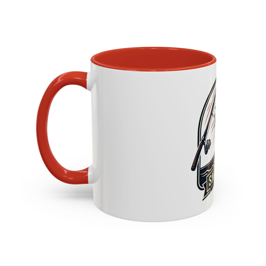 Fishing Coffee Mug — "Snapped" Lure & Bass Design, Fisherman Gift (11/15 oz)