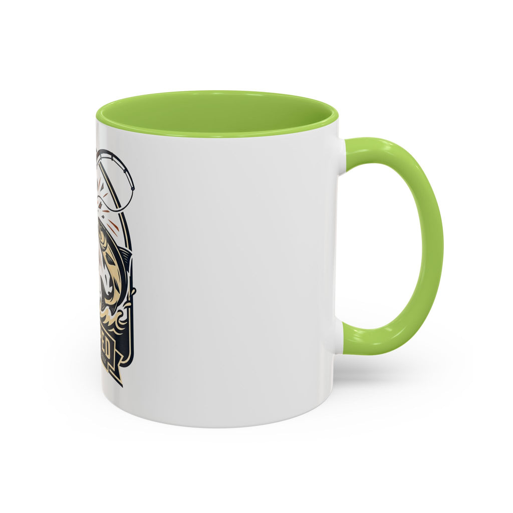 Fishing Coffee Mug — "Snapped" Lure & Bass Design, Fisherman Gift (11/15 oz)