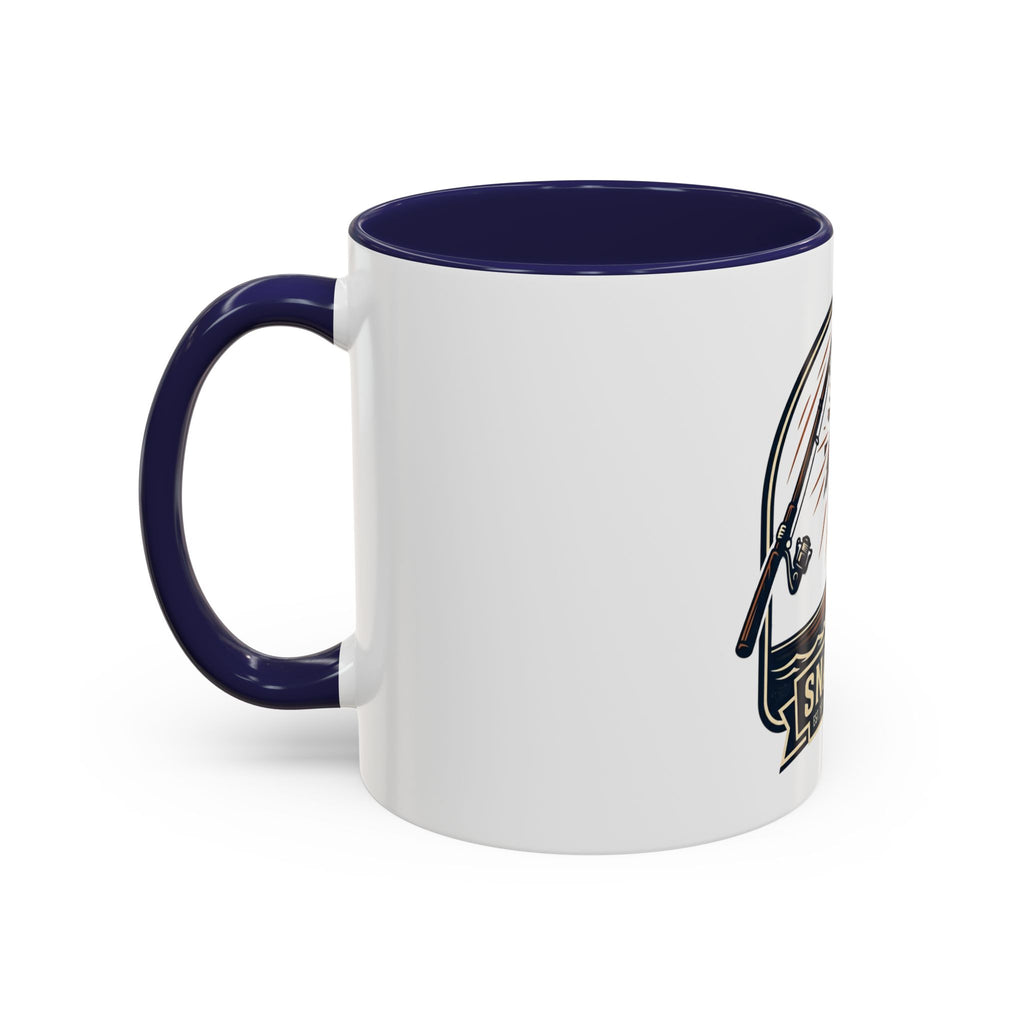 Fishing Coffee Mug — "Snapped" Lure & Bass Design, Fisherman Gift (11/15 oz)