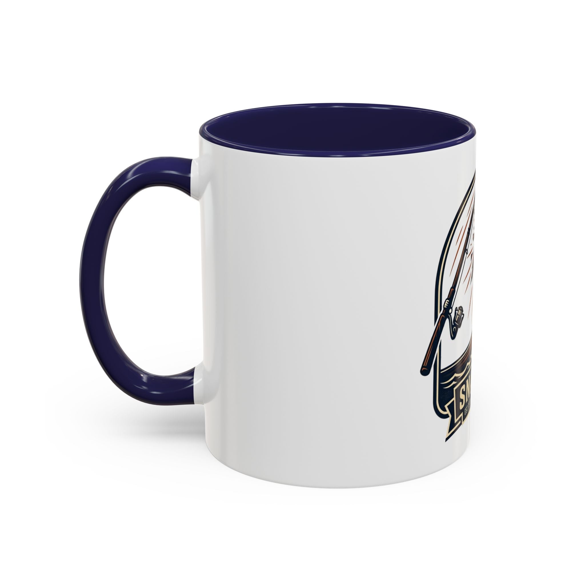 Fishing Coffee Mug — "Snapped" Lure & Bass Design, Fisherman Gift (11/15 oz)